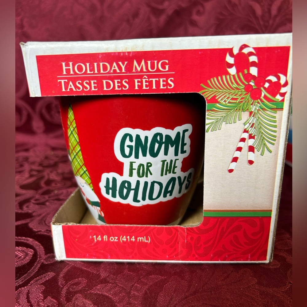 “Gnome For The‎ Holidays” 14oz Royal Norfolk Coffee,Tea, Cocoa Mug NWOT